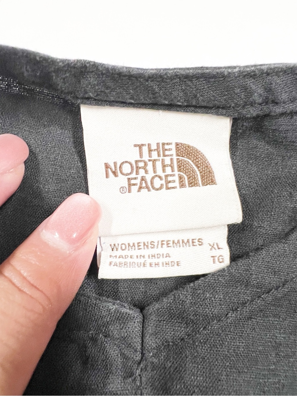 The North Face Womens Classic Black Tie Front Spaghetti Strap Linen Tank Top XL - Picture 7 of 10